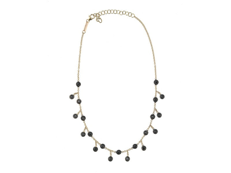 Choker 21 Pietre Blk